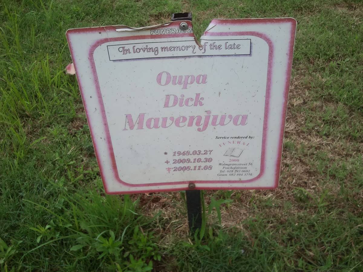 MAVENJWA Oupa Dick 1948-2008