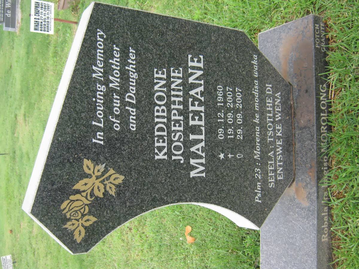 MALEFANE Kedibone Josephine 1960-2007