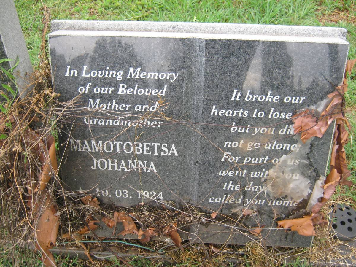 MAMOTOBETSA Johanna 1924-
