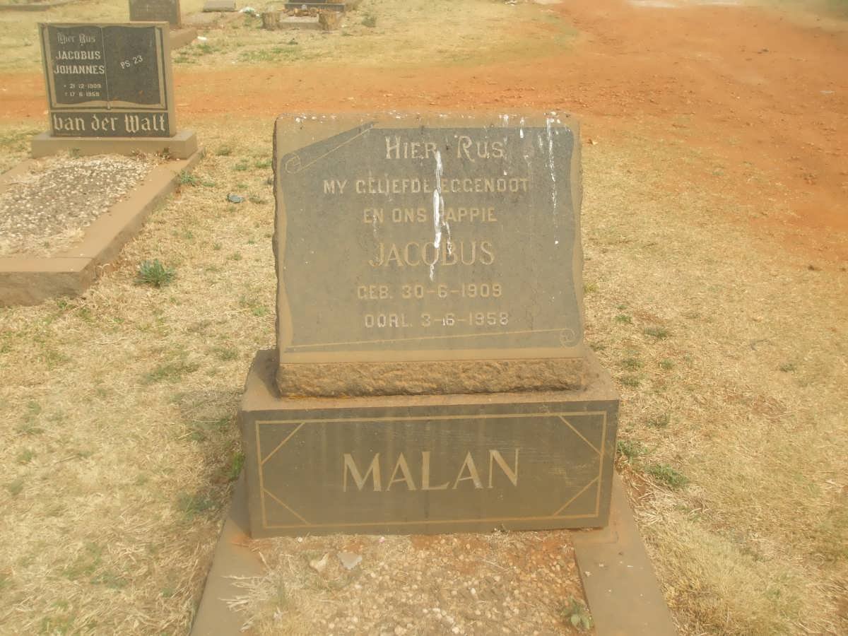 MALAN Jacobus 1909-1958