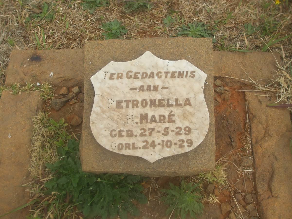 MARE Petronella M. 1929-1929