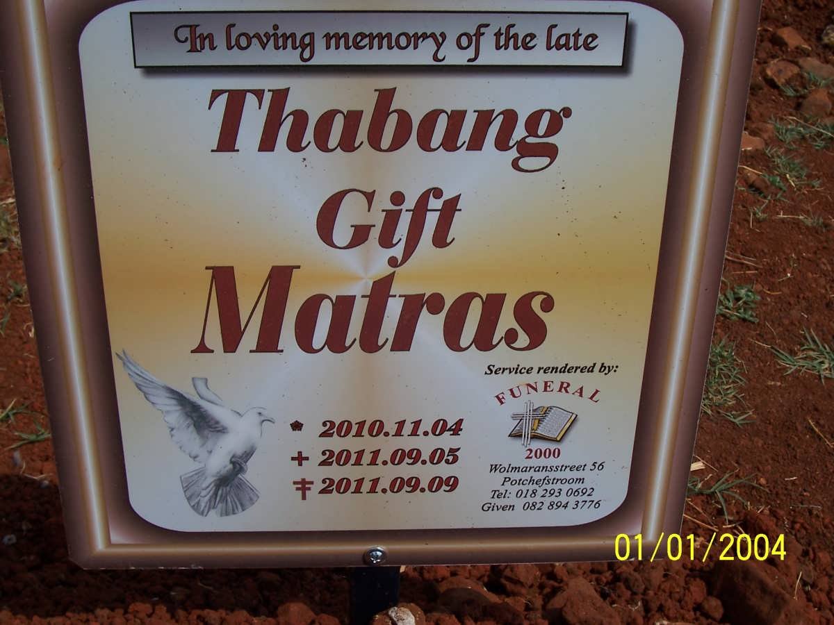 MATRAS Thabang Gift 2010-2011