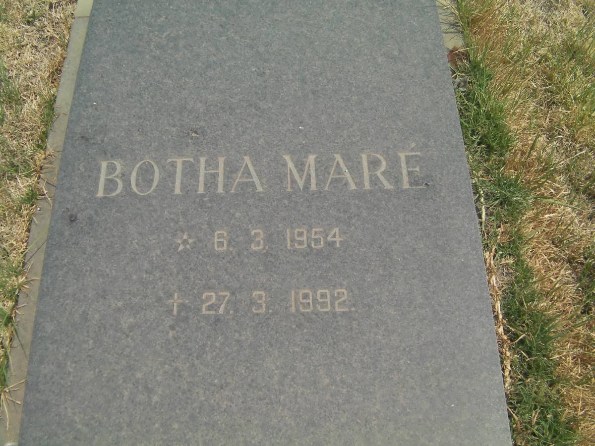 MARÉ Botha 1954-1992