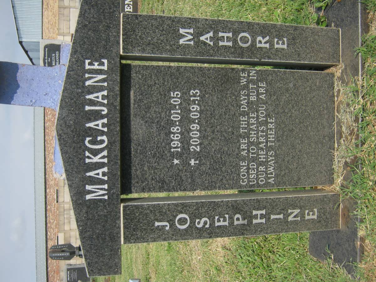 MAKGAJANE Josephine Mahore 1968-2009