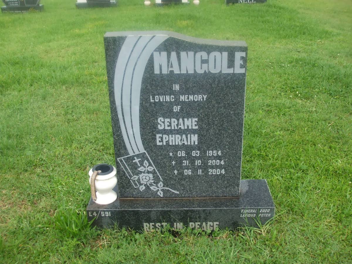 MANGOLE Serame Ephraim 1954-2004