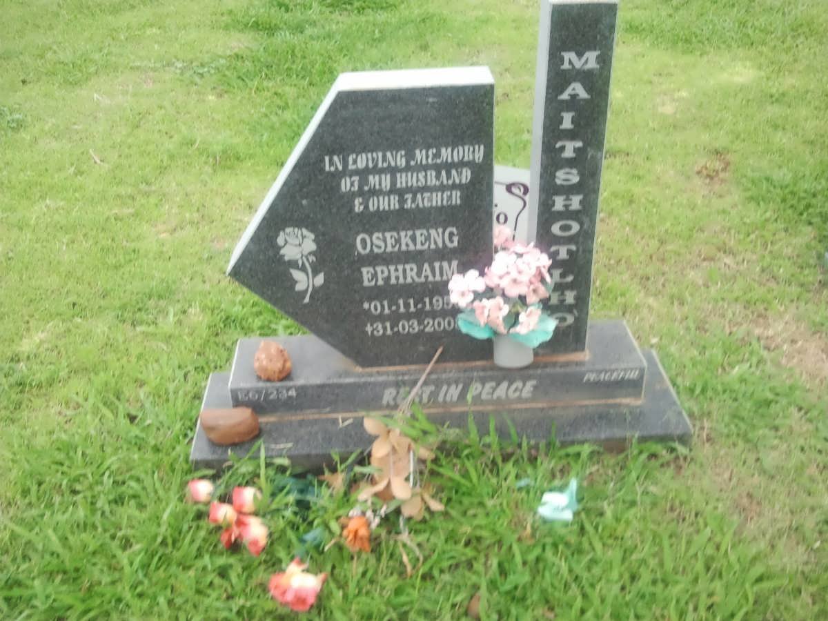 MAITSHOTLHO Osekeng Ephraim 195?-200?