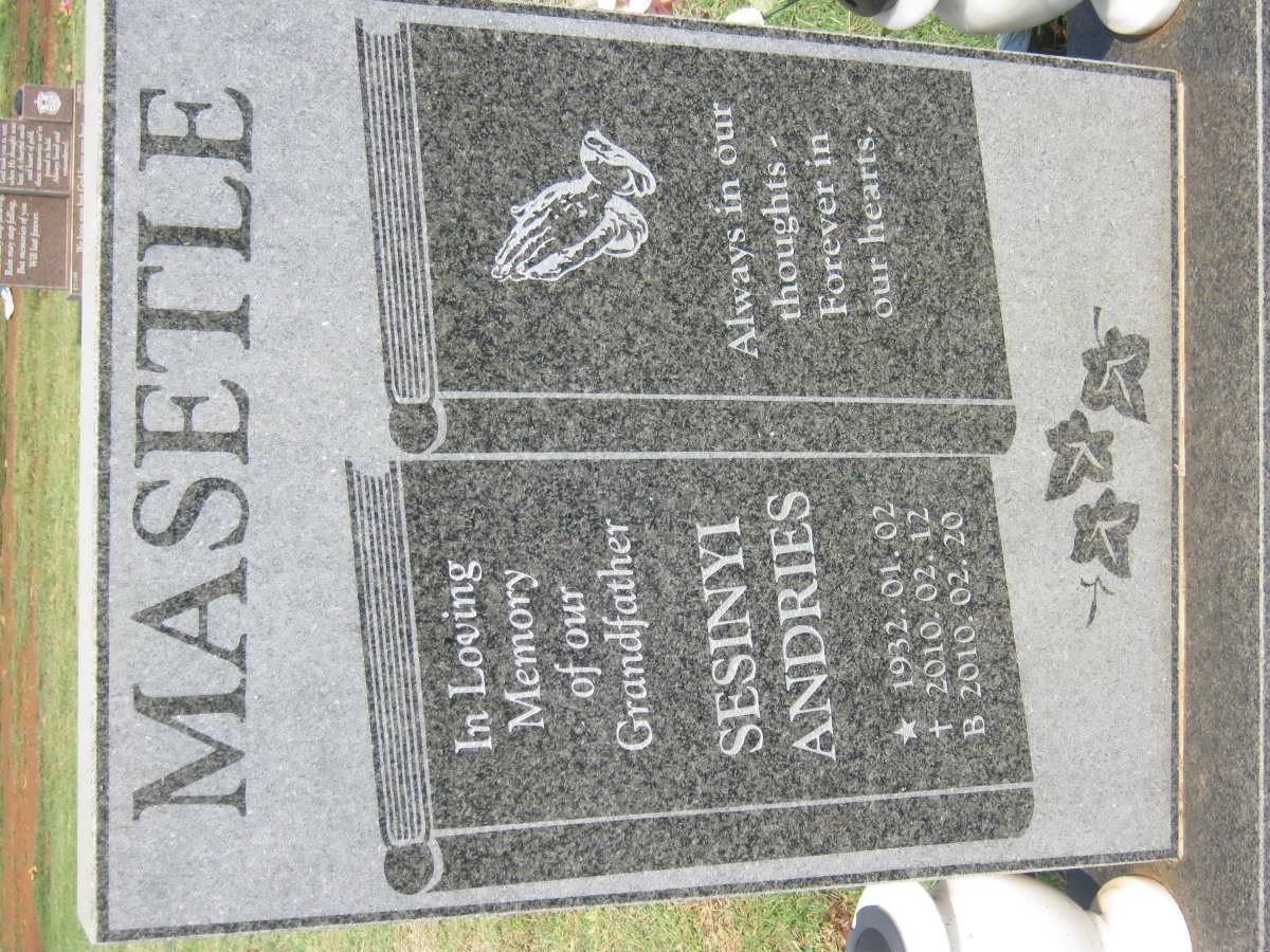 MASETLE Sesinyi Andries 1932-2010