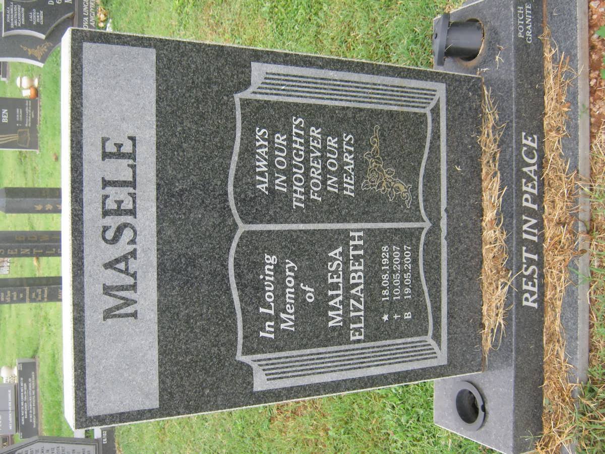 MASELE Malesa Elizabeth 1928-2007