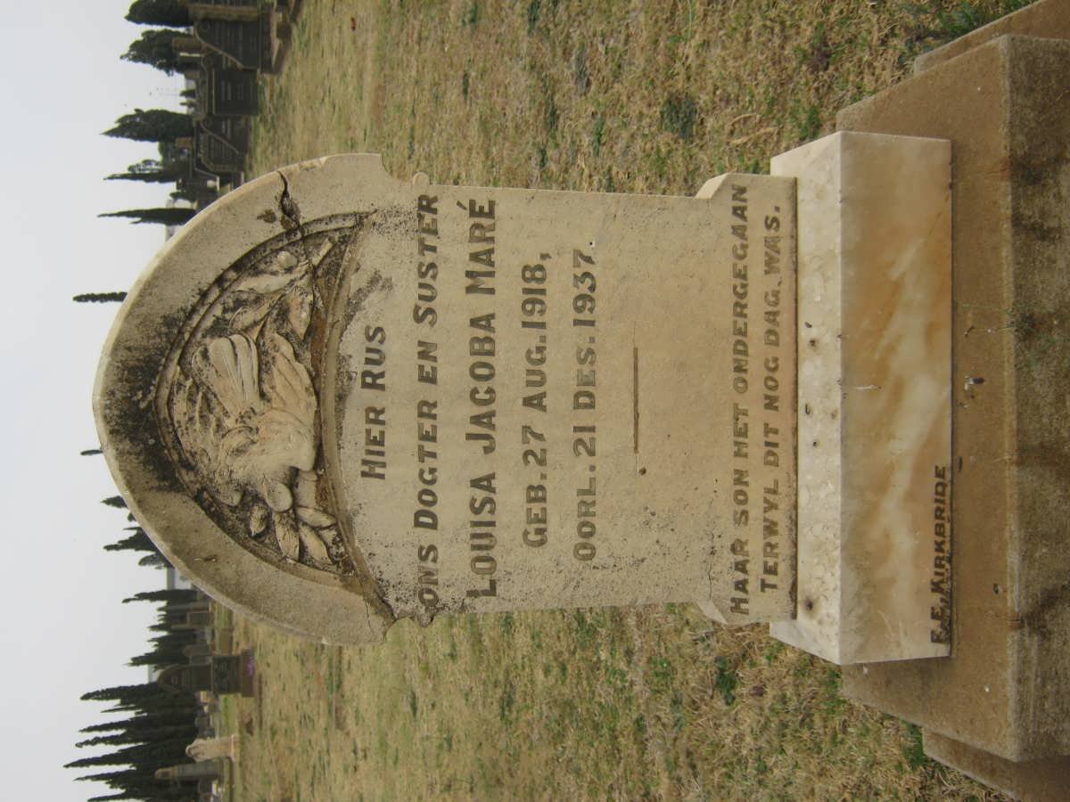 MARÉ Louisa Jacoba 1918-1937