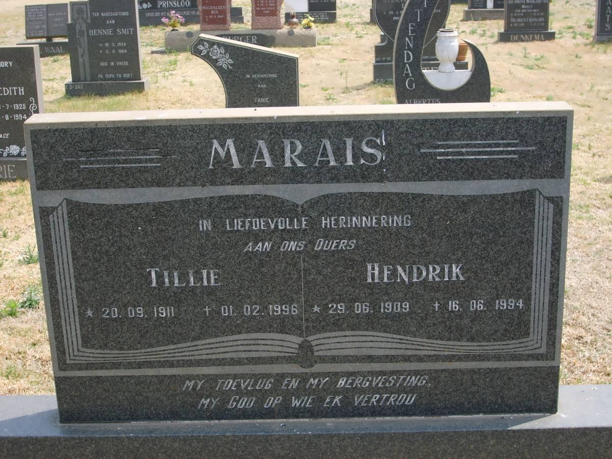 MARAIS Hendrik 1909-1994 &amp; Tillie 1911-1996