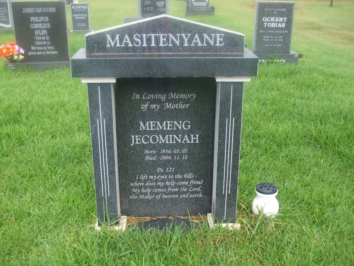 MASITENYANE Memeng Jecominah 1956-2004