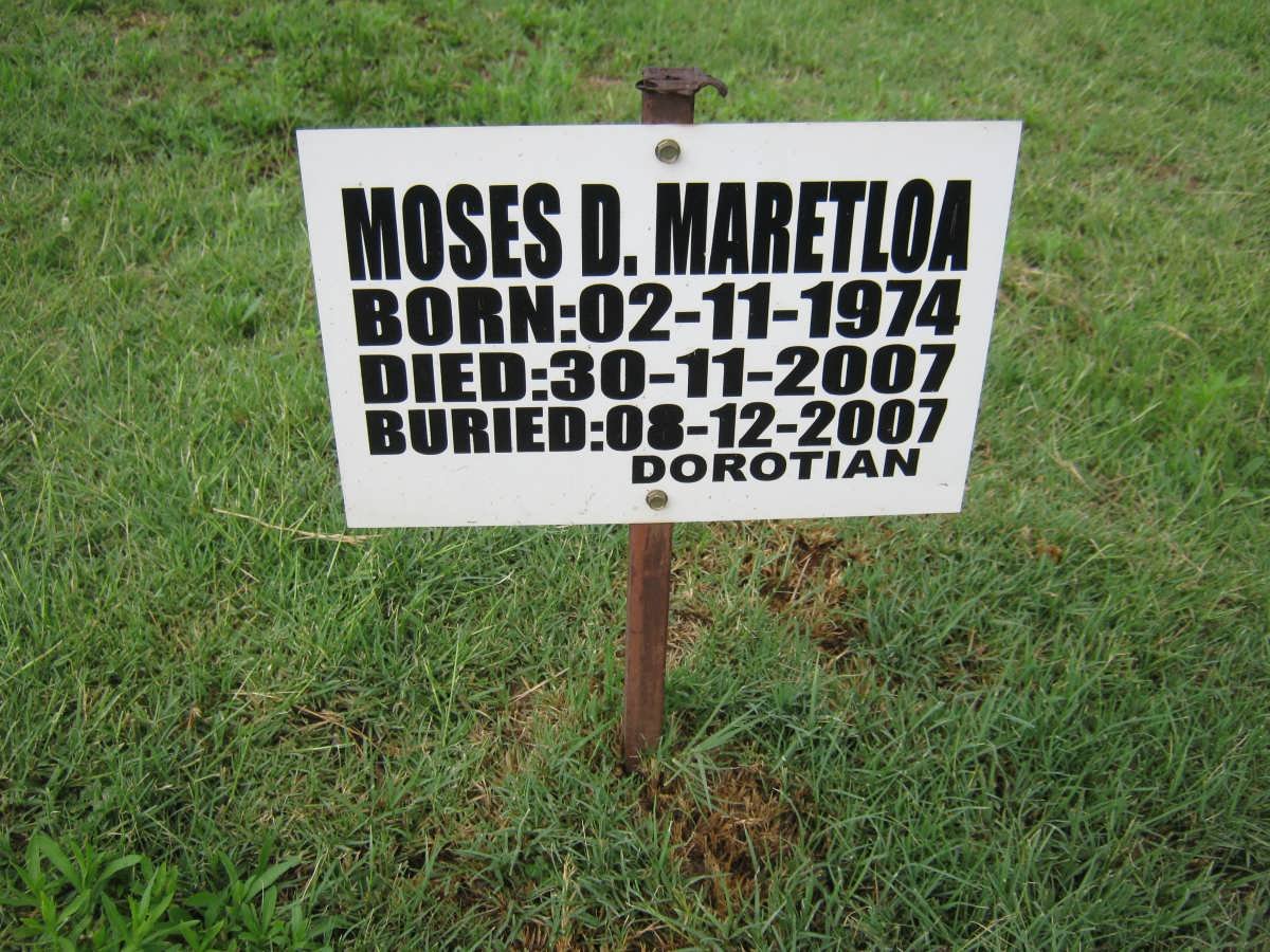 MARETLOA Moses D. 1974-2007