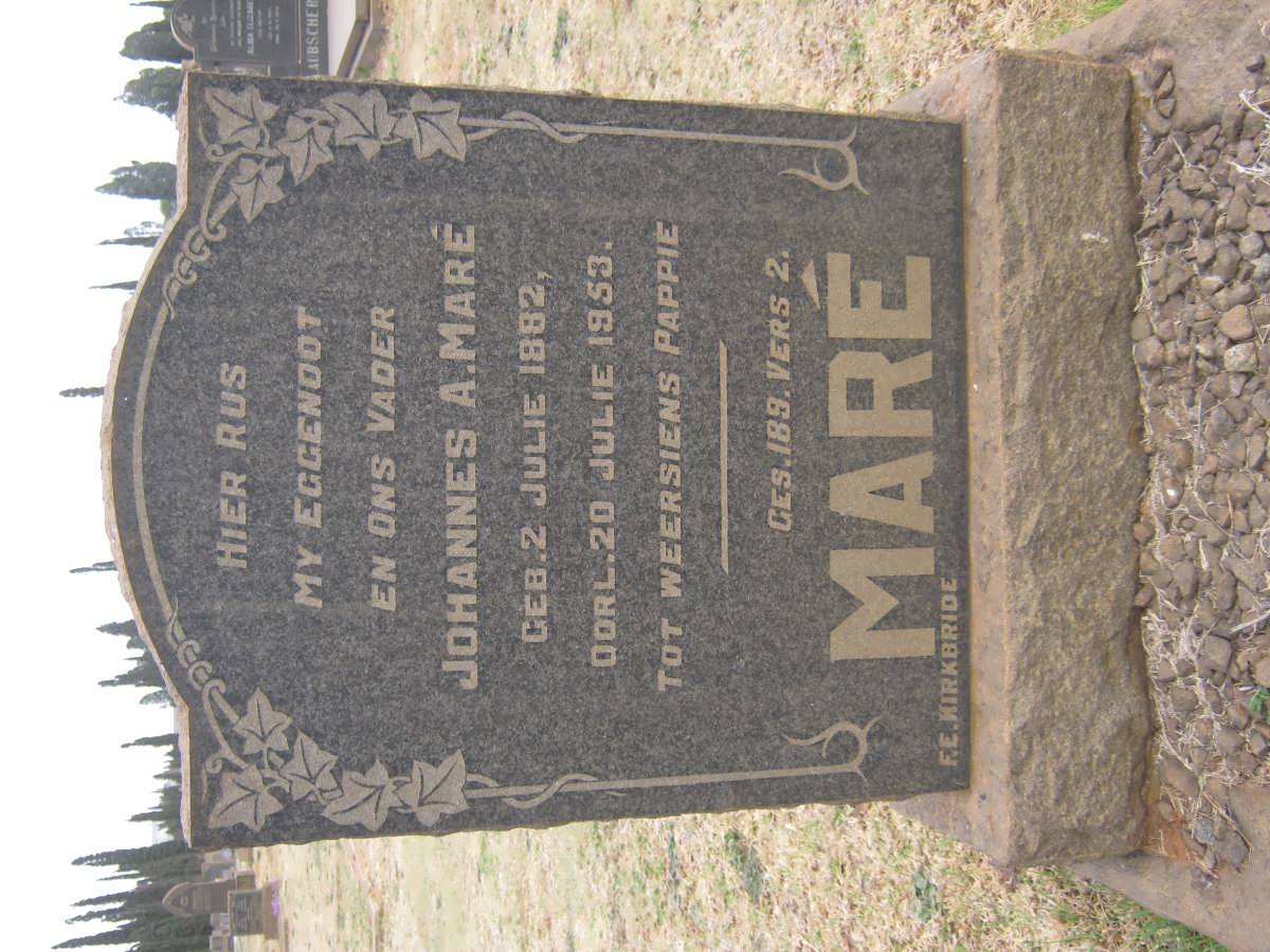 MARÉ Johannes A. 1882-1953