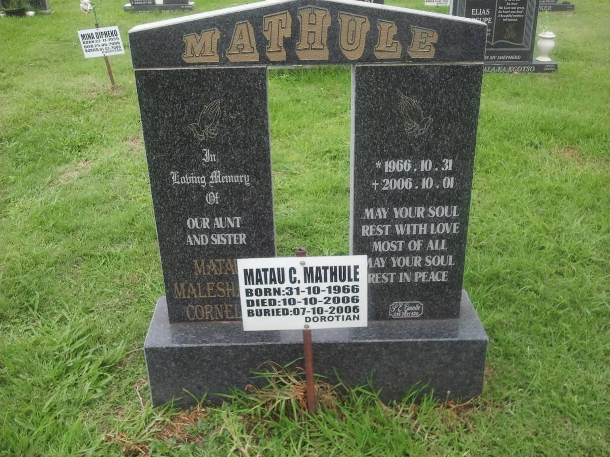 MATHULE Matau C. 1966-2006