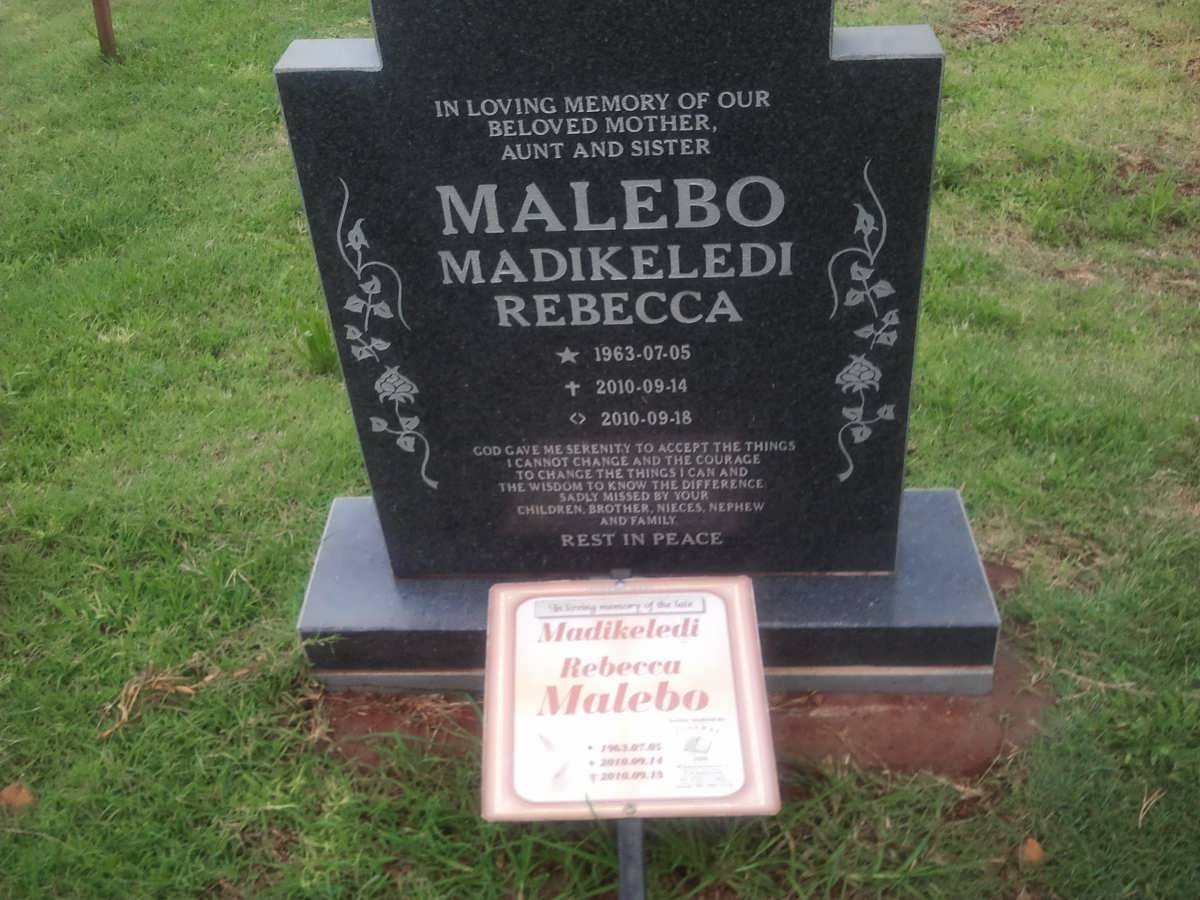 MALEBO Madikeledi Rebecca 1963-2010