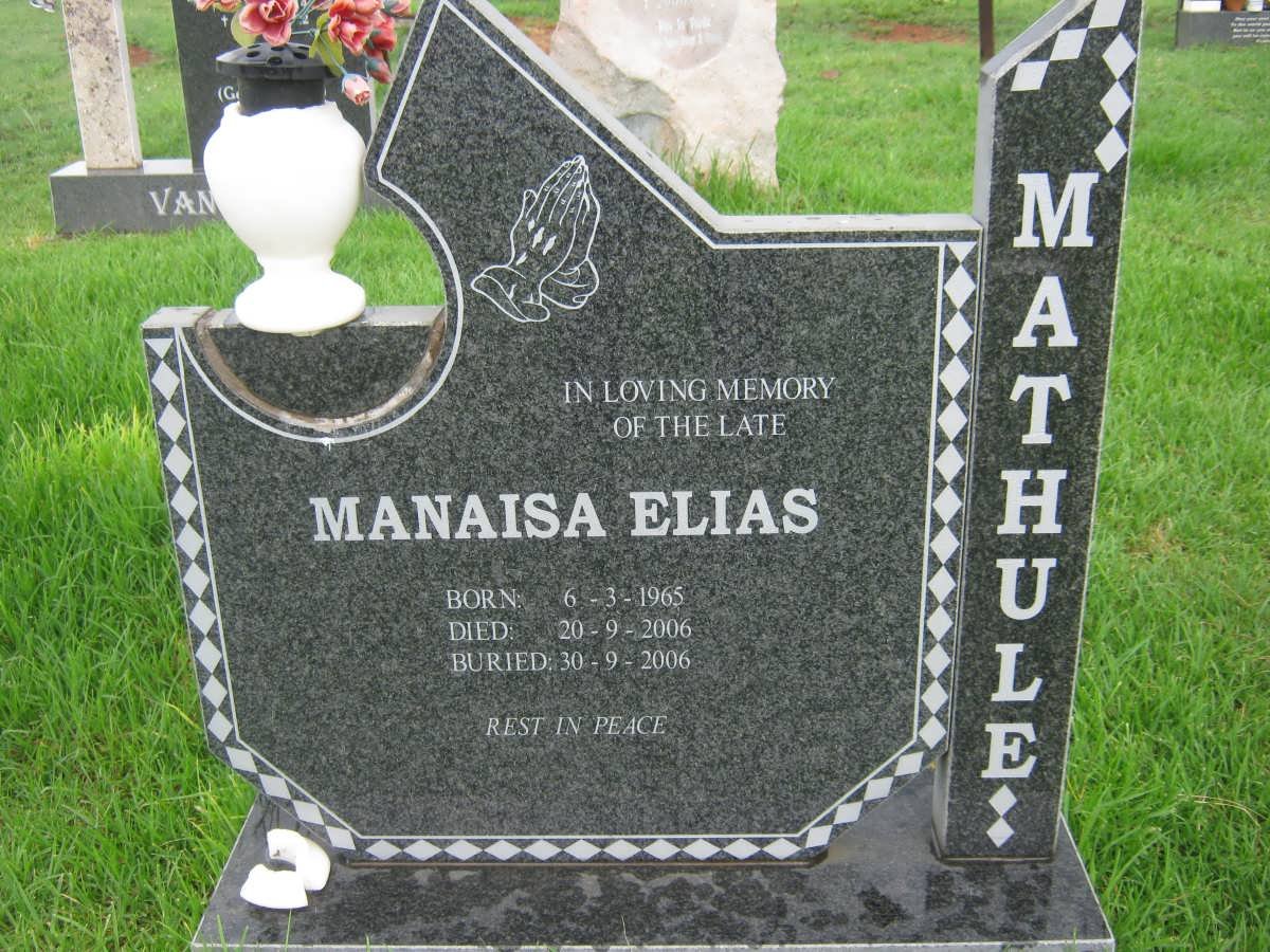 MATHULE Manaisa Elias 1965-2006