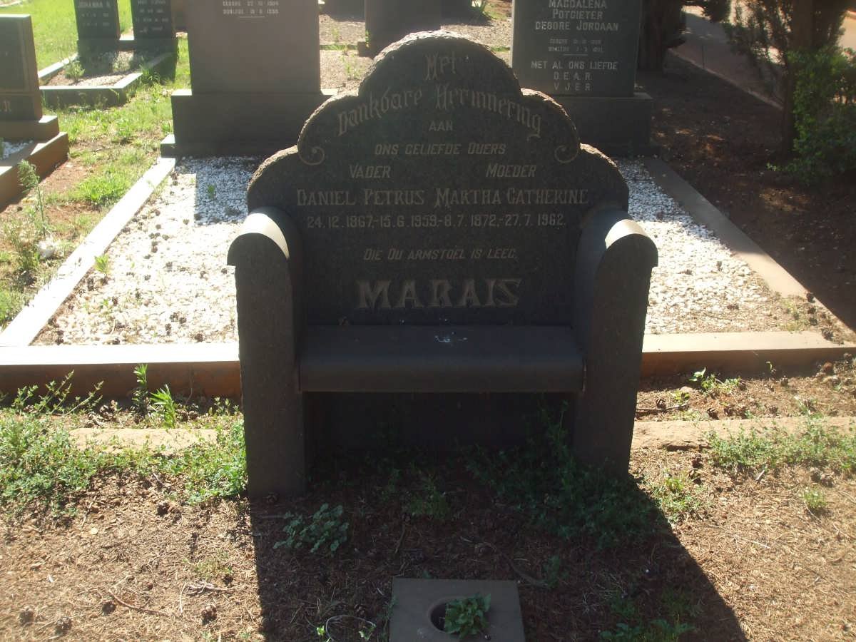 MARAIS Daniel Petrus 1867-1959 &amp; Martha Catherine 1872-1962