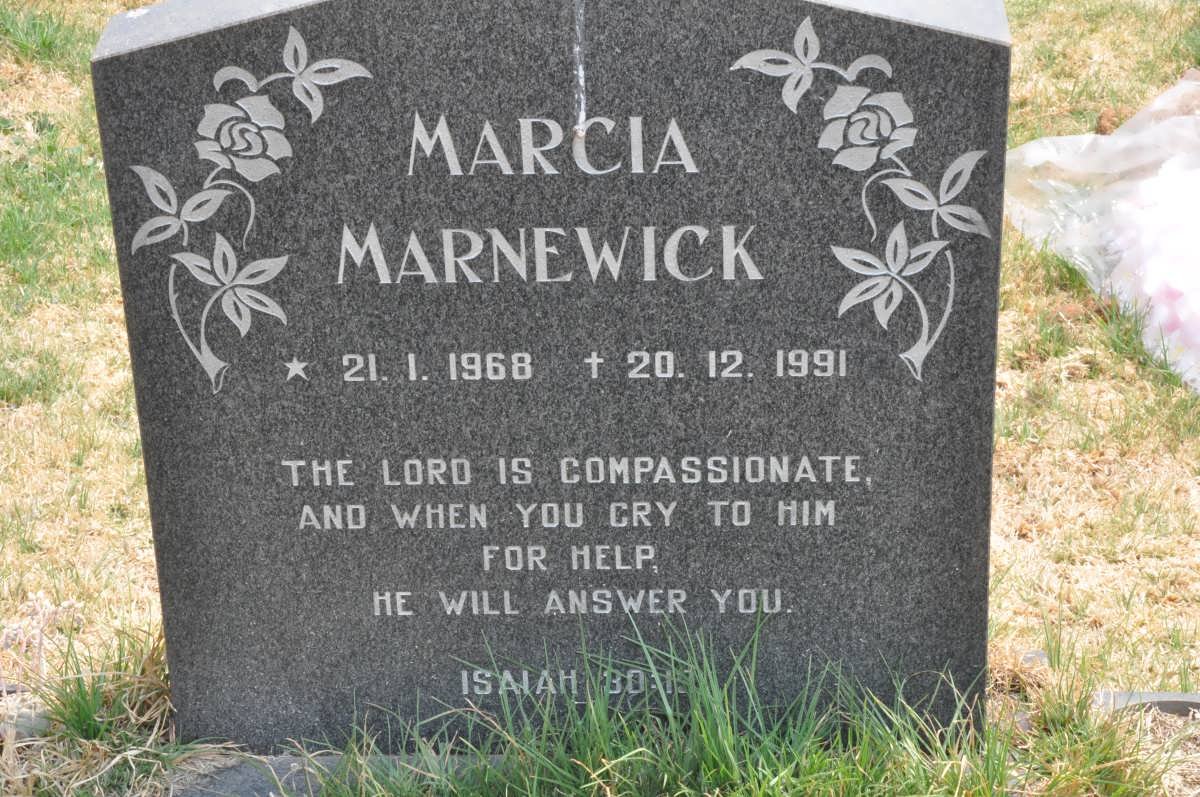 MARNEWICK Marcia 1968-1991