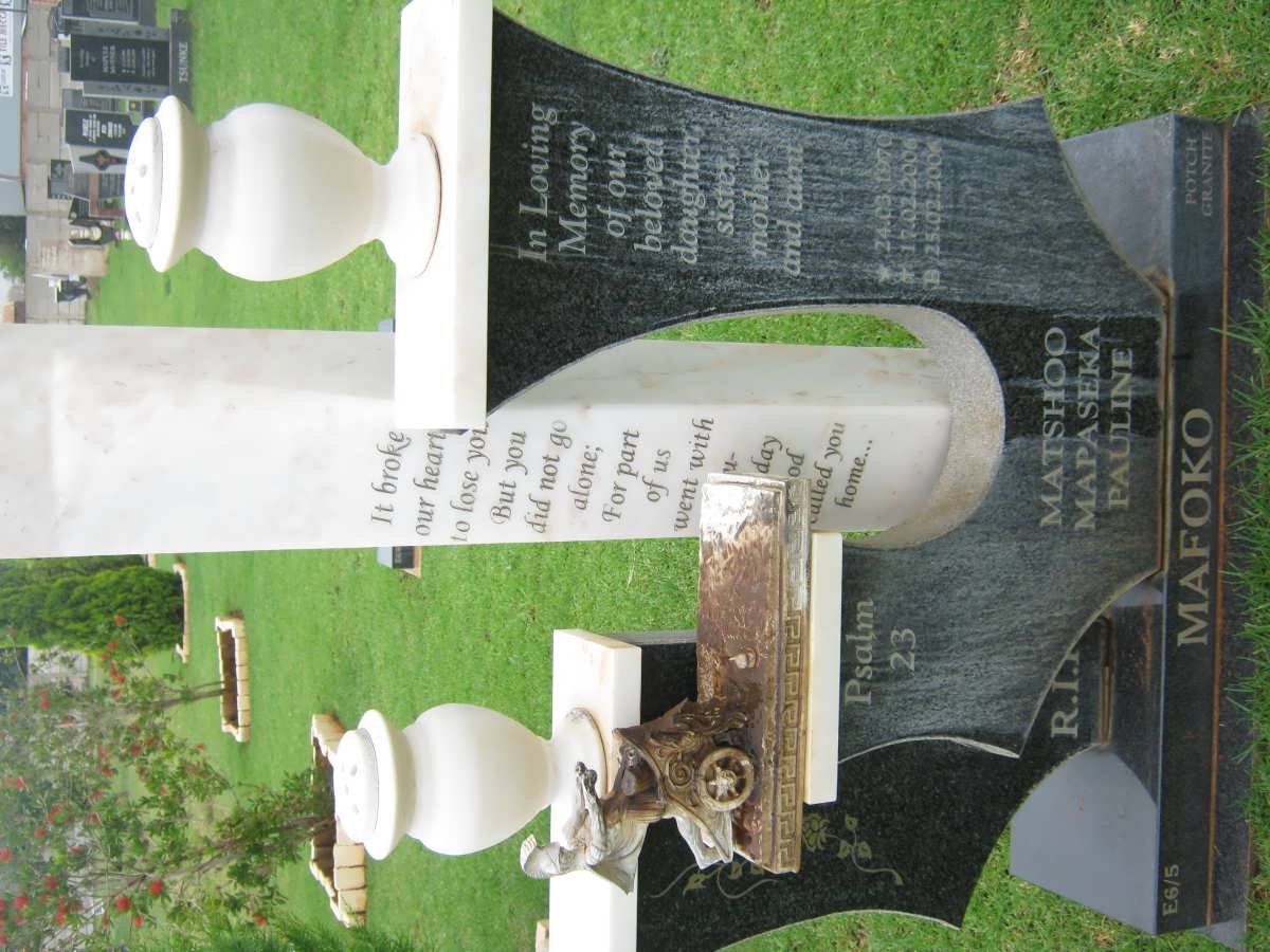 MAFOKO Matshoo Mapaseka Pauline 1970-2006