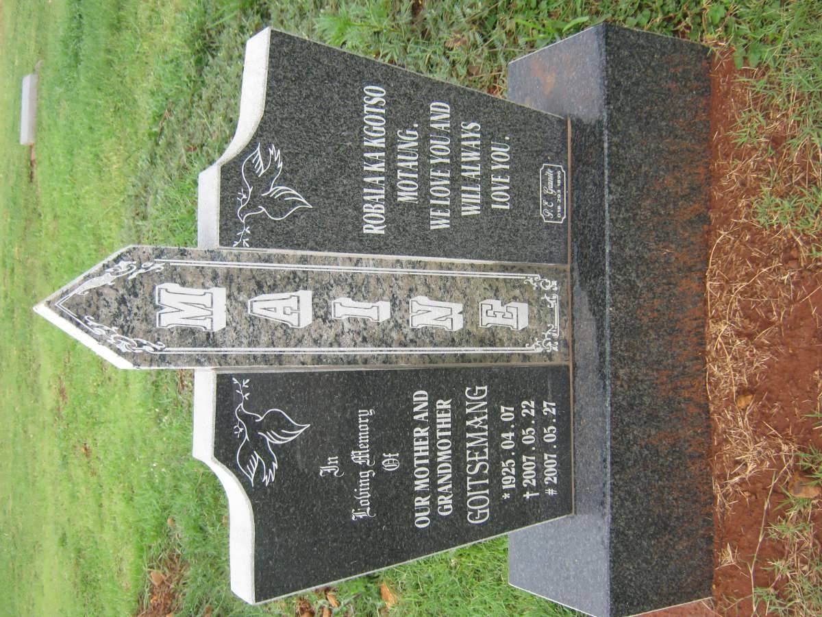 MAINE Goitsemang 1925-2007