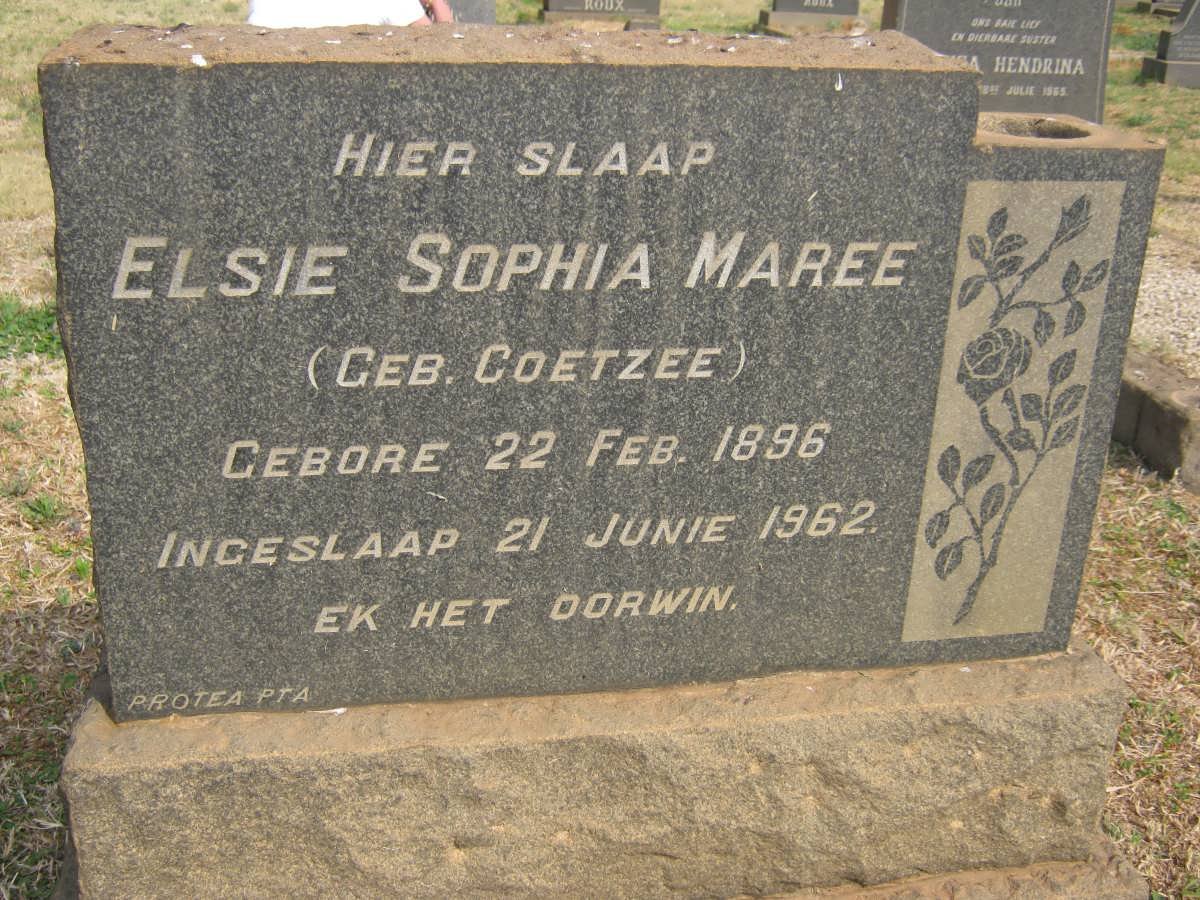 MAREE Elsie Sophia nee COETZEE 1896-1962