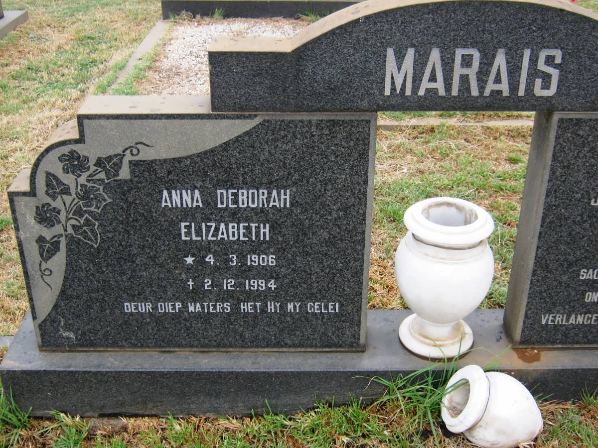 MARAIS Anna Deborah Elizabeth 1906-1994