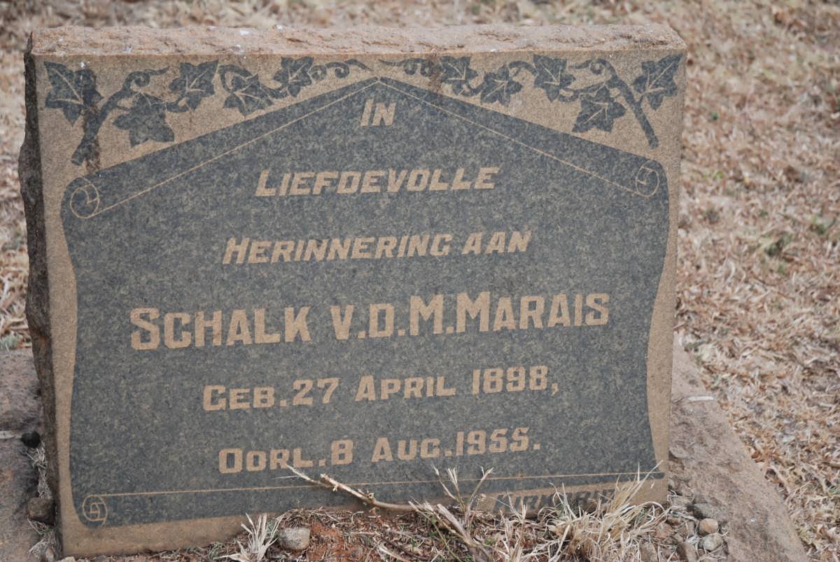 MARAIS Schalk  v.d. M. 1898-1955