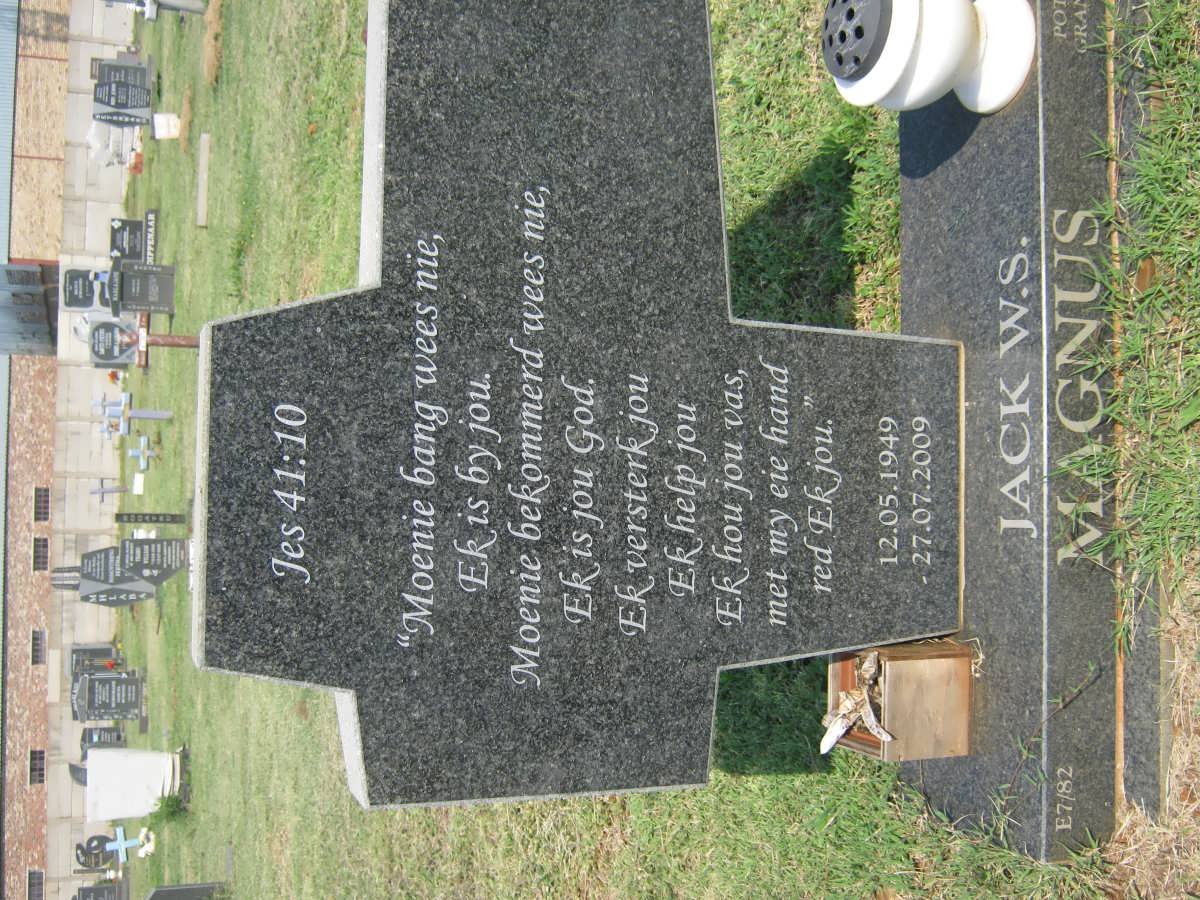 MAGNUS Jack W.S. 1949-2009