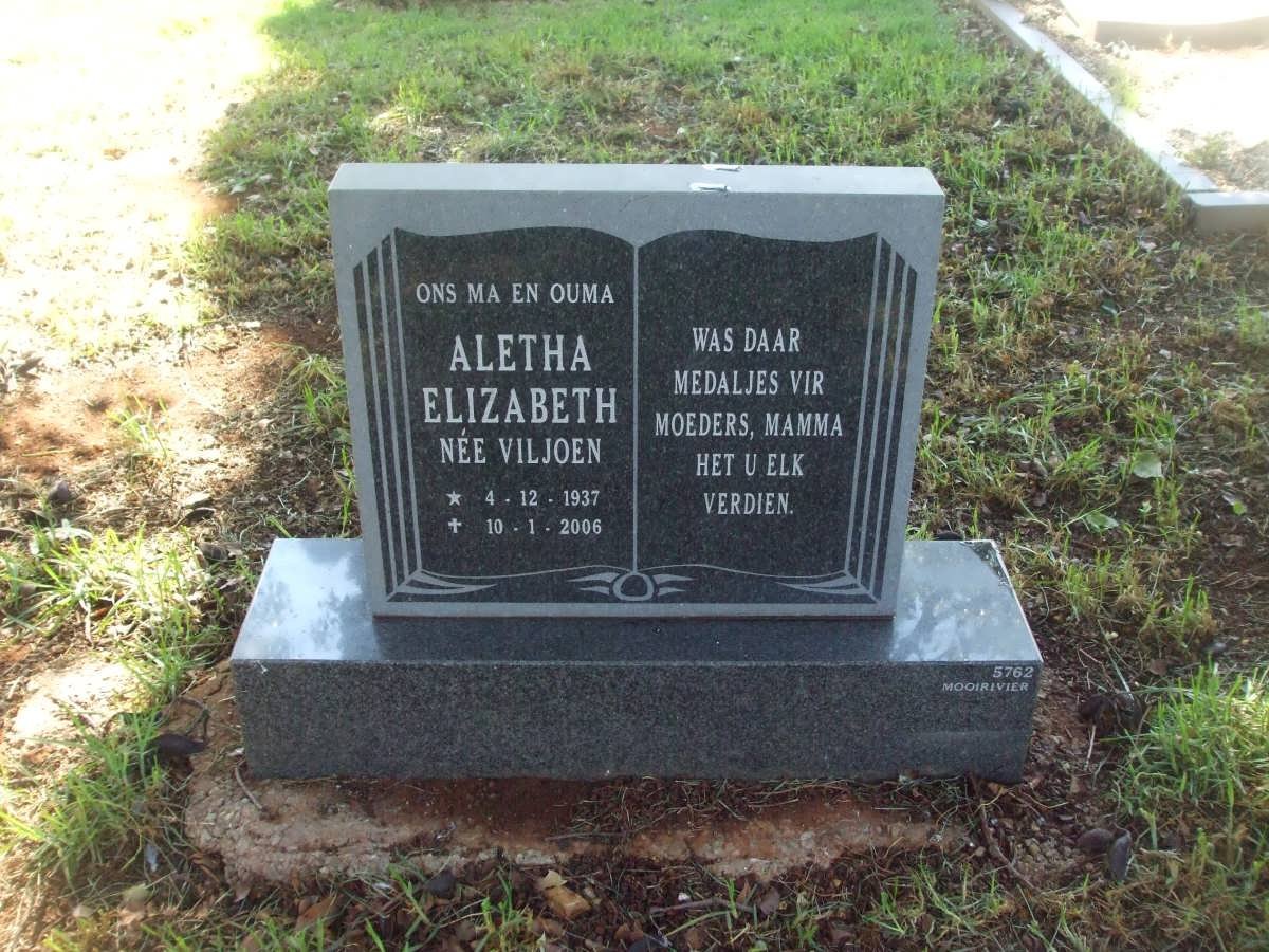 MAREE Aletha Elizabeth nee VILJOEN 1937-2006