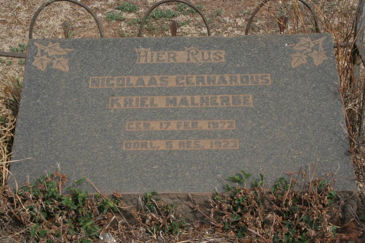 MALHERBE Nicolaas Gerhardus Kriel 1872-1923
