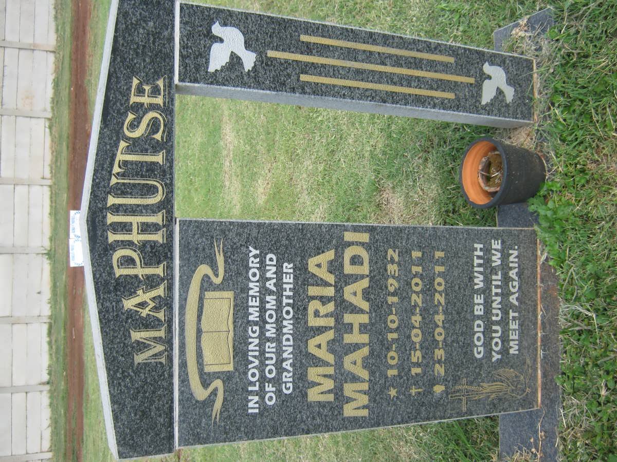 MAPHUTSE Maria Mahadi 1932-2011