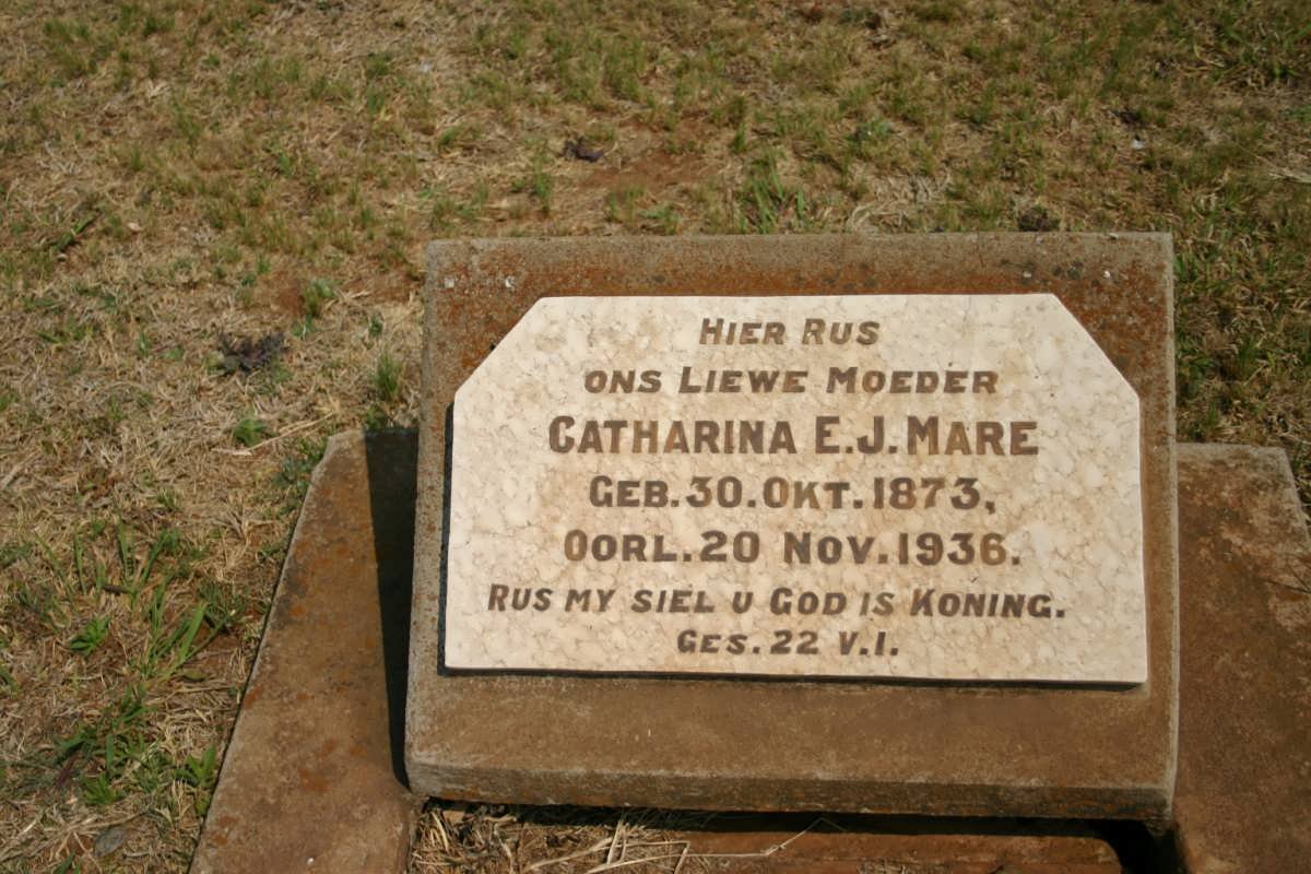 MARE Catharina E.J. 1873-1936