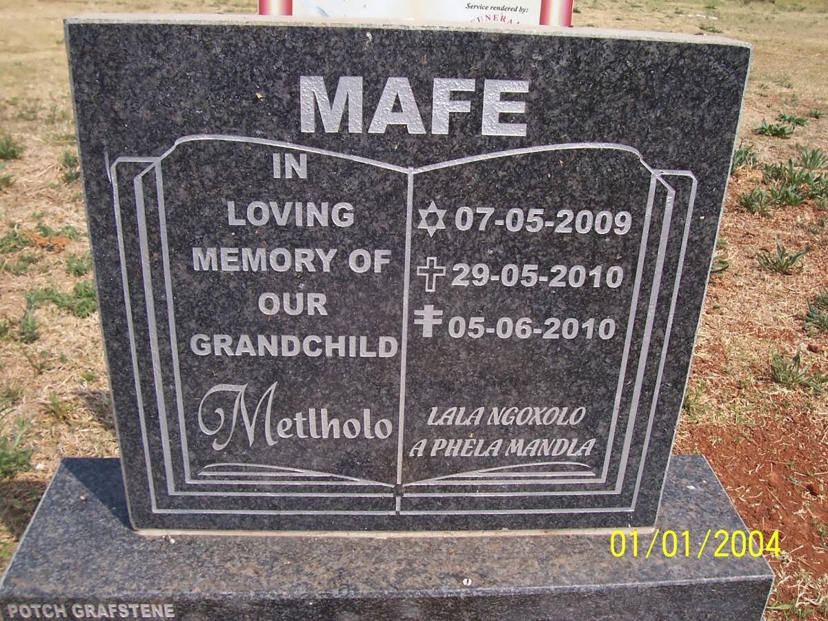 MAFE Metlholo 2002-2010