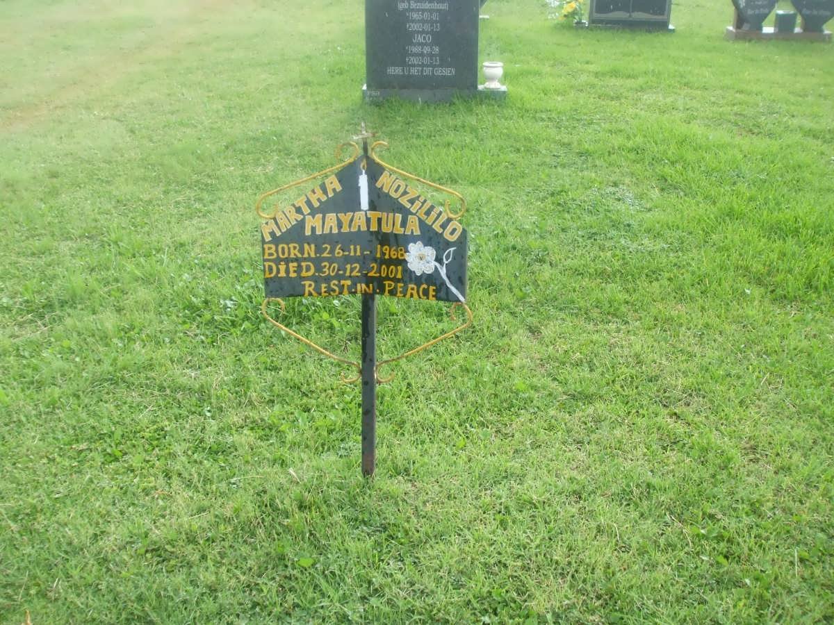 MAYATULA Martha Nozililo 1968-2001