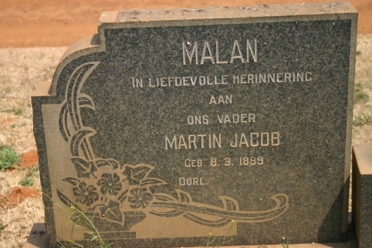 MALAN Martin Jacob 1899-1977