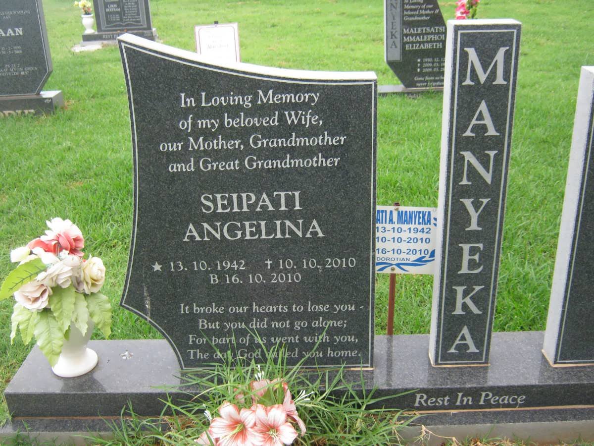 MANYEKA Seipati Angelina 1942-2010