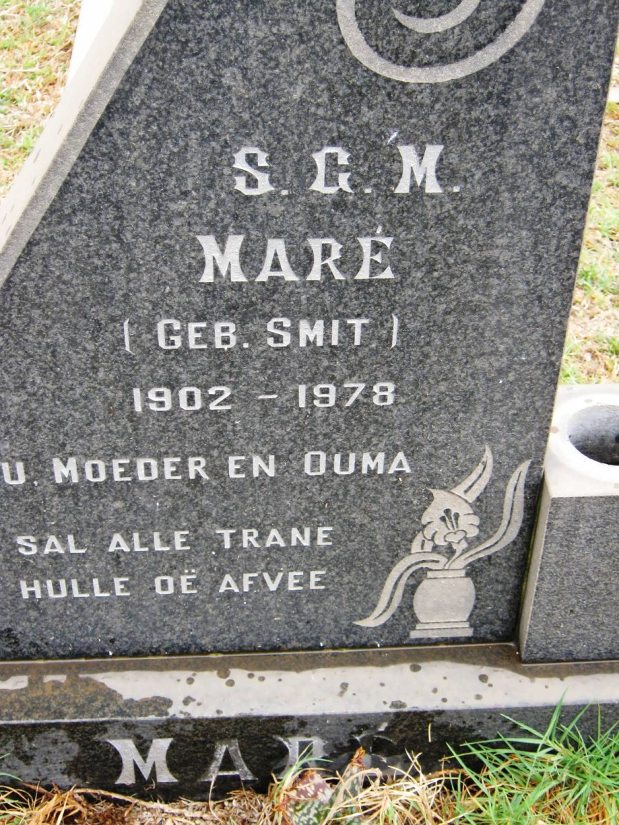 MARÉ S.G.M. nee SMIT 1902-1978