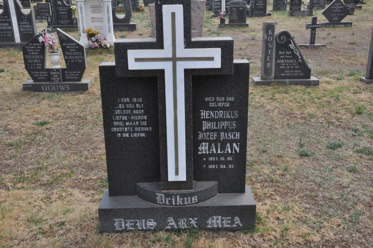 MALAN Hendrikus Philippus Jozef Pasch 1937-1987