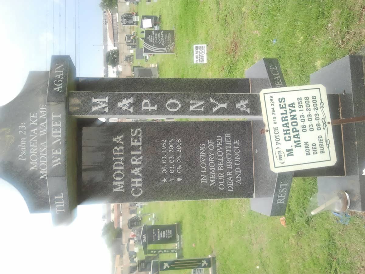 MAPONYA Modiba Charles 1952-2008