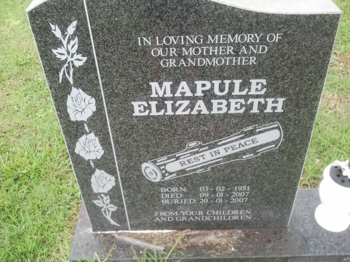 MAPULE Elizabeth 1951-2007