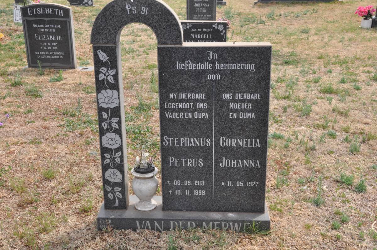MERWE Stephanus Petrus, van der 1913-1999 &amp; Cornelia Johanna 1927-