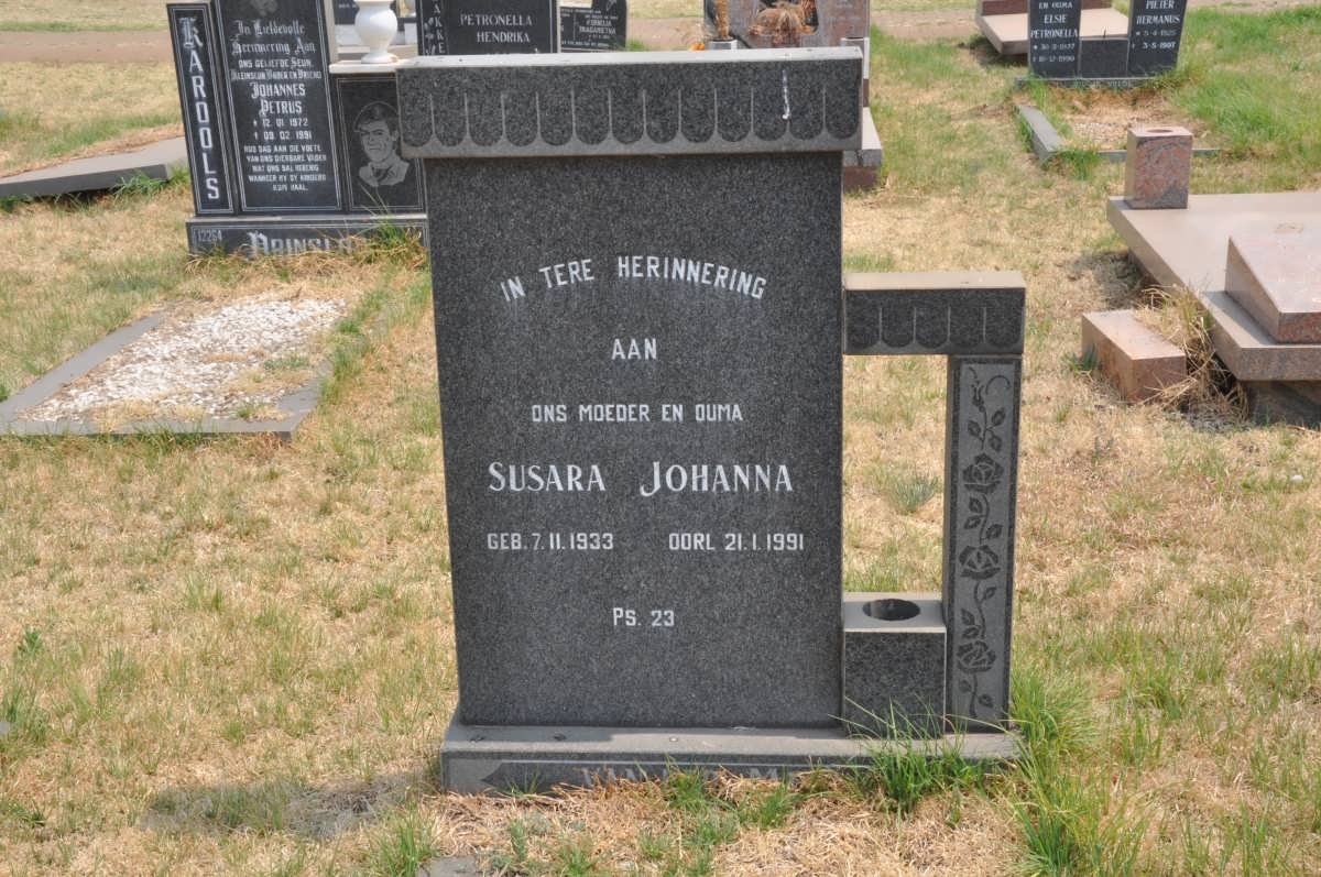 MERWE Susara Johanna, van der 1933-1991