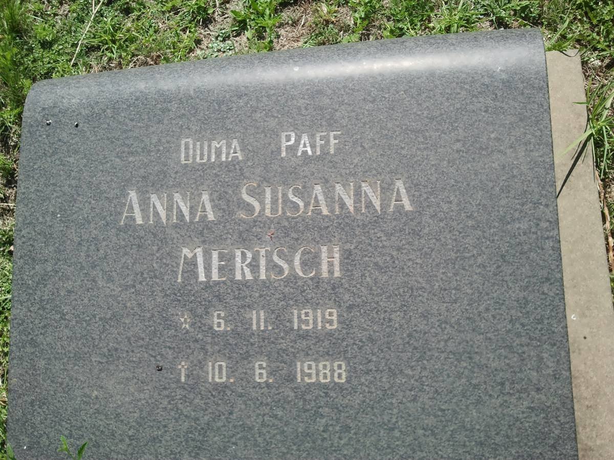MERTSCH Anna Susanna 1919-1988
