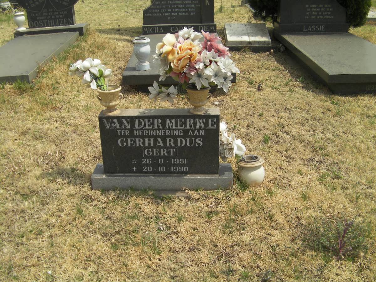 MERWE Gerhardus, van der 1951-1990