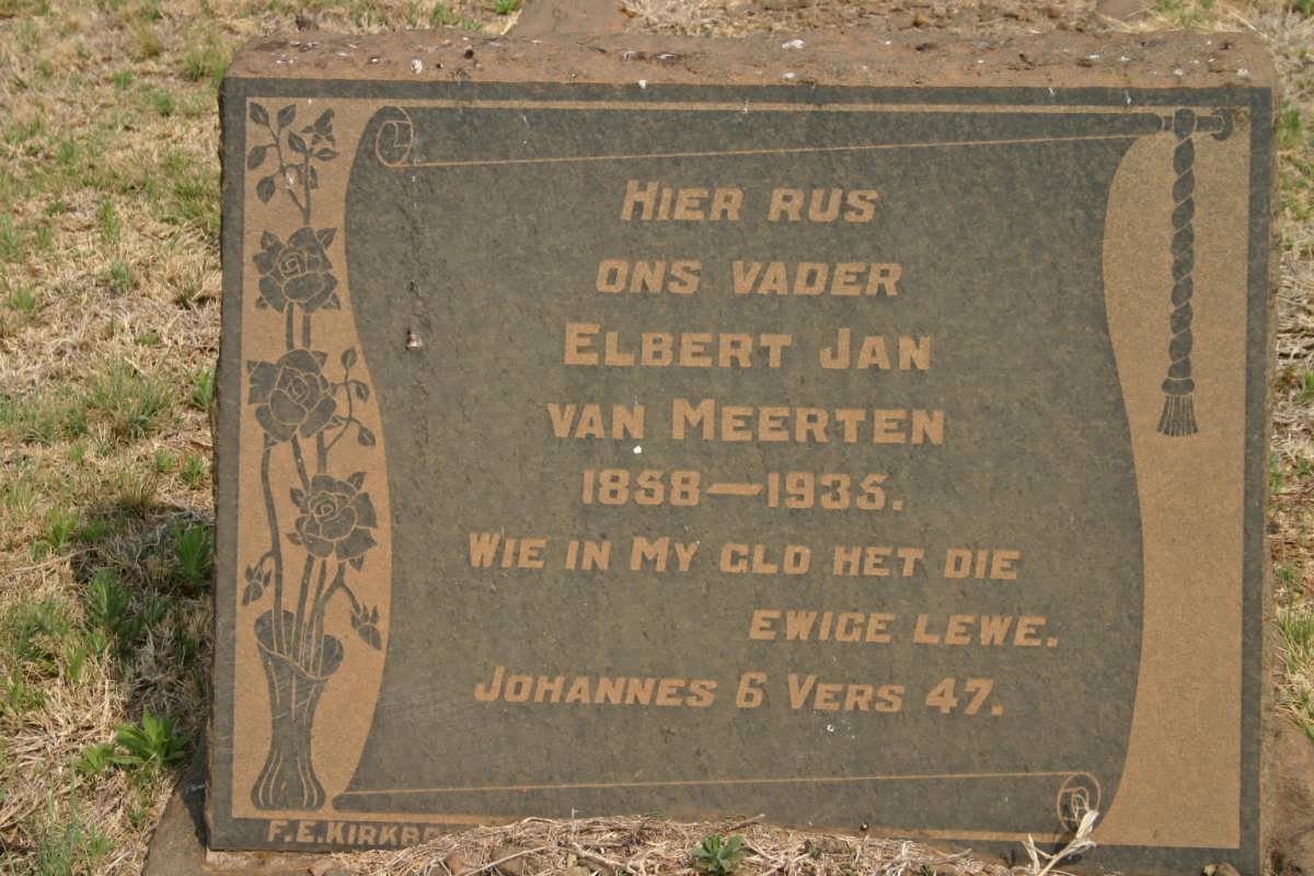 MEERTEN Elbert Jan, van 1858-1935