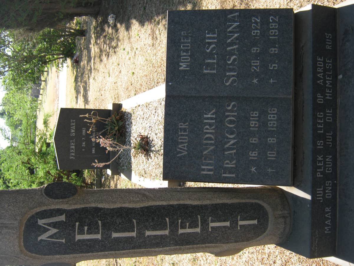 MELLETT Hendrik Francois 1916-1986 &amp; Elsie Susanna 1922-1982