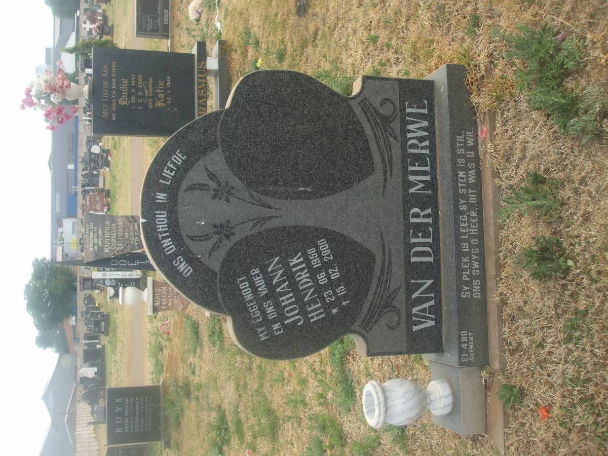 MERWE Johann Hendrik, van 1950-2000