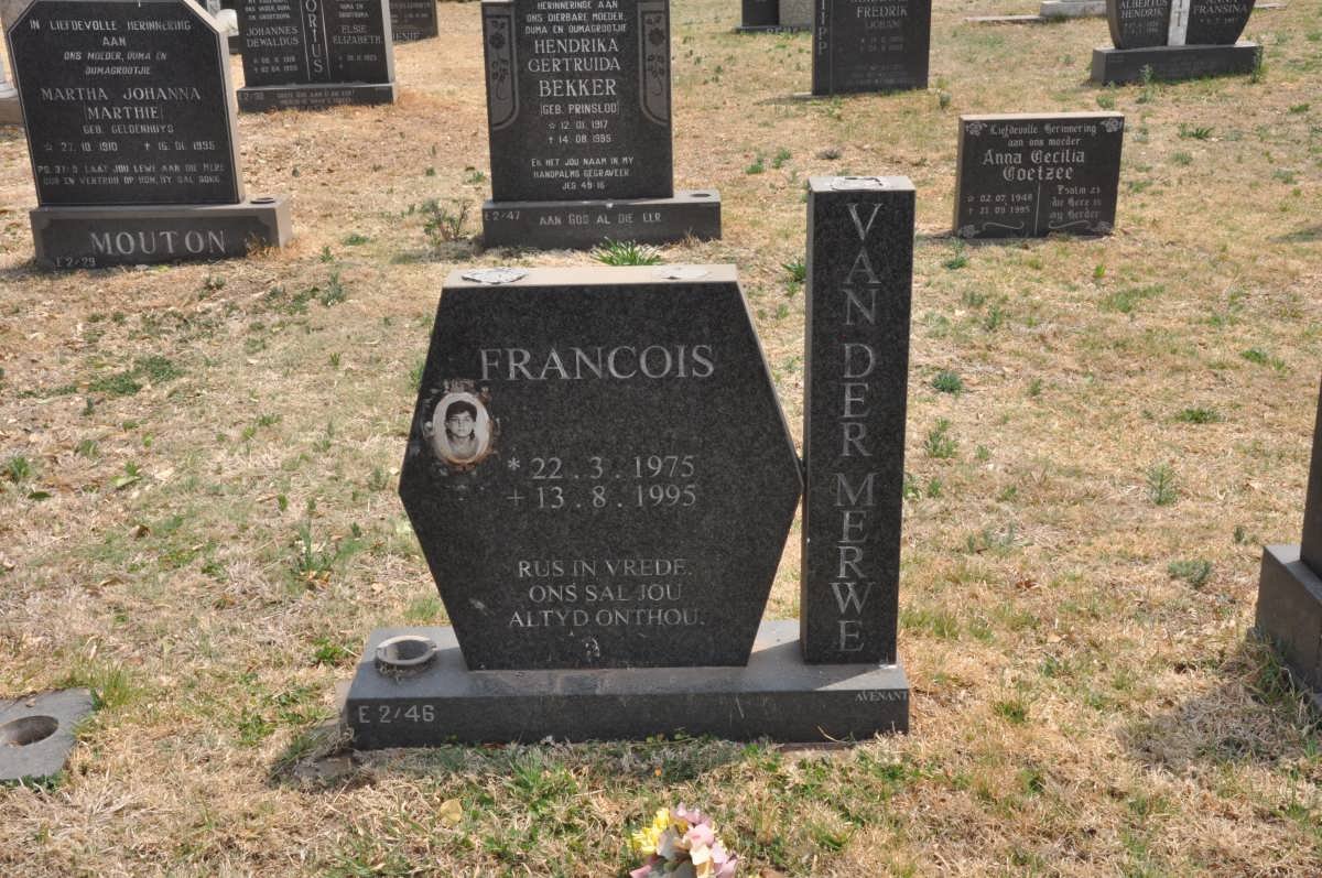 MERWE Francois, van der 1975-1995