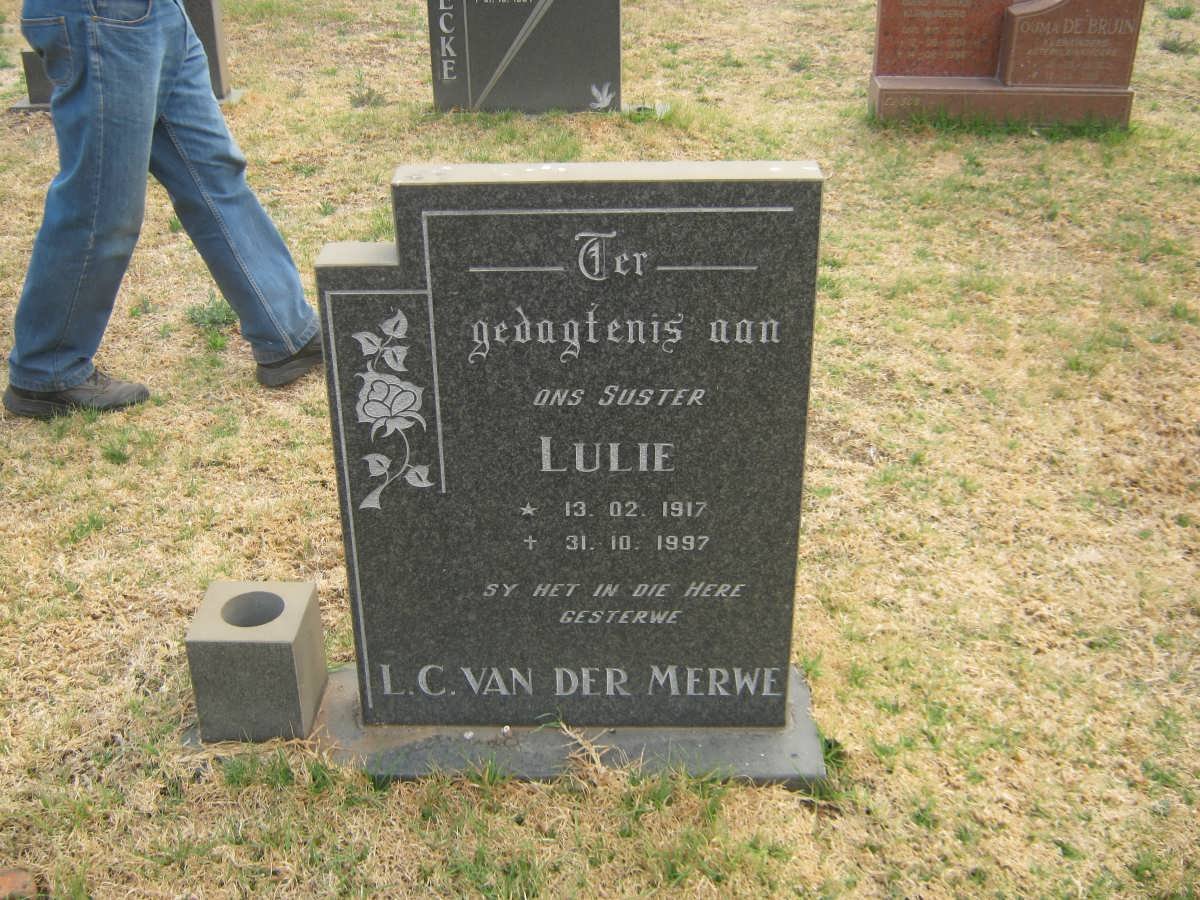 MERWE L.C., van der 1917-1997