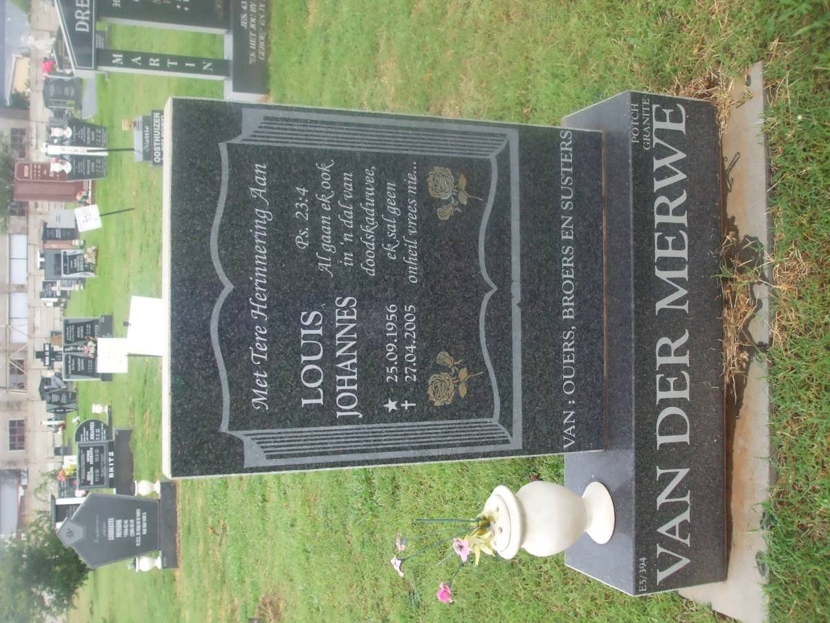 MERWE Louis Johannes, van der 1956-2005